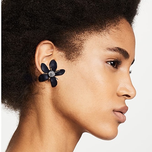 Lele Sadoughi Jewelry - Lele Sadoughi Black Trumpet Lily Earrings